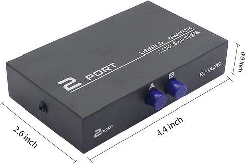 QIANRENON Printer Sharing Switch, 2-Port USB 2.0 Switch Adapter for USB Device Port Sharing Between 2 Computers (2 Switch),with 2 Pack USB 2.0 Male Cable in Saudi Arabia