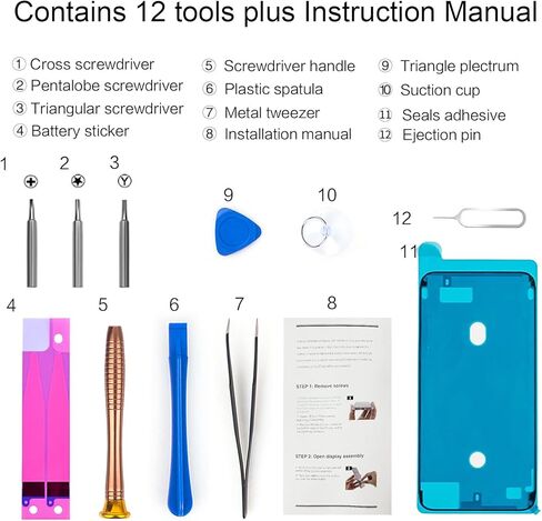 TAYUZH [5000 mAh] Battery for iPhone 7 Plus Upgraded High Capacity Replacement Battery New 0 Cycle Li-ion Battery for 7 Plus A1661 A1784 A1785 with Repair Tool Kit and Instruction in Kuwait