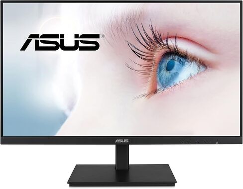 شاشة ASUS 23.8 بوصة 1080 بكسل (VA24DQSB) - دقة عالية كاملة، IPS، 75 هرتز، مكبرات صوت متزامنة، ضوء أزرق منخفض وميض خالٍ من الوميض، بدون إطار قابل للتركيب، منفذ HDMI DisplayPort، VGA، محور USB قابل للتعديل، أسود، 12.8 بوصة × 21.3 بوصة × 2.1 " in Kuwait