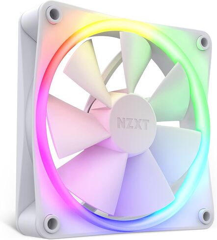 NZXT F120 RGB Fans - RF-R12TF-W1 - Advanced RGB Lighting Customization - Whisper Quiet Cooling - Triple (RGB Fan & Controller Included) - 120mm Fan - White in Kuwait