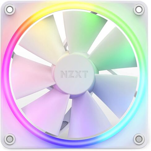 NZXT F120 RGB Fans - RF-R12TF-W1 - Advanced RGB Lighting Customization - Whisper Quiet Cooling - Triple (RGB Fan & Controller Included) - 120mm Fan - White in Kuwait