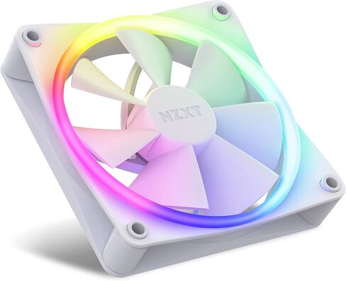 NZXT F120 RGB Fans - RF-R12TF-W1 - Advanced RGB Lighting Customization - Whisper Quiet Cooling - Triple (RGB Fan & Controller Included) - 120mm Fan - White in Kuwait