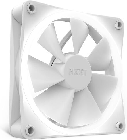 NZXT F120 RGB Fans - RF-R12TF-W1 - Advanced RGB Lighting Customization - Whisper Quiet Cooling - Triple (RGB Fan & Controller Included) - 120mm Fan - White in Kuwait