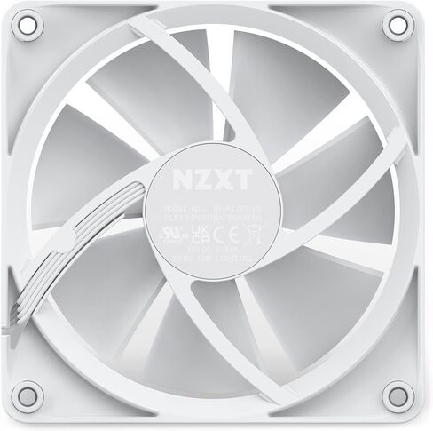 NZXT F120 RGB Fans - RF-R12TF-W1 - Advanced RGB Lighting Customization - Whisper Quiet Cooling - Triple (RGB Fan & Controller Included) - 120mm Fan - White in Kuwait