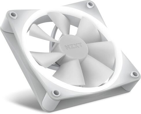 NZXT F120 RGB Fans - RF-R12TF-W1 - Advanced RGB Lighting Customization - Whisper Quiet Cooling - Triple (RGB Fan & Controller Included) - 120mm Fan - White in Kuwait