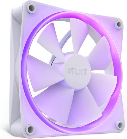 NZXT F120 RGB Fans - RF-R12TF-W1 - Advanced RGB Lighting Customization - Whisper Quiet Cooling - Triple (RGB Fan & Controller Included) - 120mm Fan - White in Kuwait
