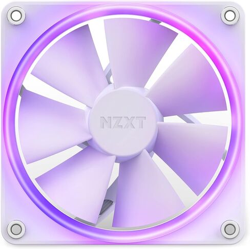 NZXT F120 RGB Fans - RF-R12TF-W1 - Advanced RGB Lighting Customization - Whisper Quiet Cooling - Triple (RGB Fan & Controller Included) - 120mm Fan - White in Kuwait