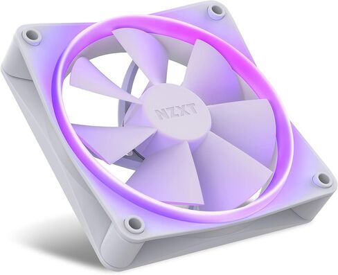 NZXT F120 RGB Fans - RF-R12TF-W1 - Advanced RGB Lighting Customization - Whisper Quiet Cooling - Triple (RGB Fan & Controller Included) - 120mm Fan - White in Kuwait