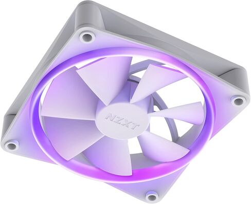 NZXT F120 RGB Fans - RF-R12TF-W1 - Advanced RGB Lighting Customization - Whisper Quiet Cooling - Triple (RGB Fan & Controller Included) - 120mm Fan - White in Kuwait