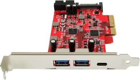 Ableconn PEX-UB158 USB 3.1 5-Port PCIe 3.0 Card (1x USB-C & 2X USB-A & 1x 2-Port USB رأس داخلي) - USB 3.1 PCIe Gen3 x4 Lane Adapter Card (ASMedia ASM3142 Controller) in Kuwait