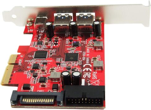 Ableconn PEX-UB158 USB 3.1 5-Port PCIe 3.0 Card (1x USB-C & 2X USB-A & 1x 2-Port USB رأس داخلي) - USB 3.1 PCIe Gen3 x4 Lane Adapter Card (ASMedia ASM3142 Controller) in Kuwait