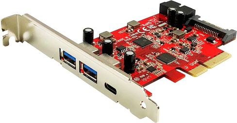 Ableconn PEX-UB158 USB 3.1 5-Port PCIe 3.0 Card (1x USB-C & 2X USB-A & 1x 2-Port USB رأس داخلي) - USB 3.1 PCIe Gen3 x4 Lane Adapter Card (ASMedia ASM3142 Controller) in Kuwait