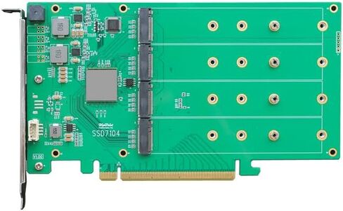 هاي بوينت تكنولوجيز روكيت 1104F- منفذ PCIe 3.0 × 16 4 منافذ M.2 NVMe (2242/2260/2280/22110) ريد اتش بي ايه لويندوز ولينكس وماك وفي ام وير لا يتطلب دعم تشعب اللوحة الام in Kuwait