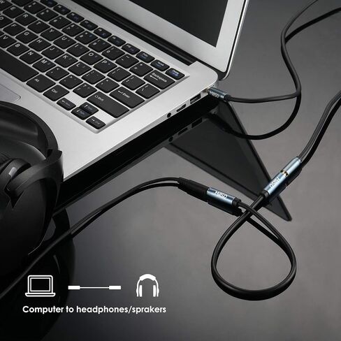 MillSO 3.5mm Female to Female Adapter Cable 1/8 Female to Female Aux Cord in Kuwait