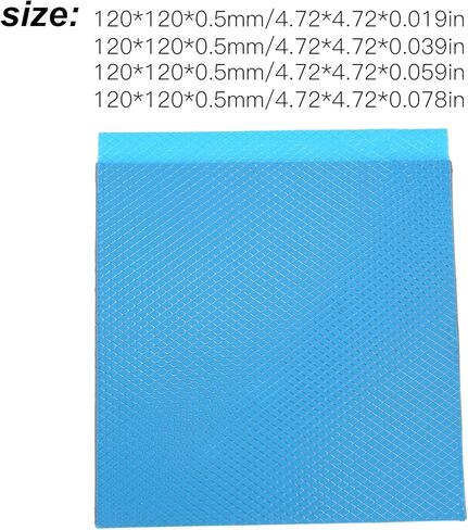 وسادة حرارية، مركب حراري لجميع المبردات، توصيل حراري عالي الكفاءة، حشو للفجوات، معالجة آمنة غير لاصقة، سهلة الاستخدام، وسادات حرارية من السيليكون المقاوم للحرارة لأجهزة الكمبيوتر المحمول (120*120*0.5 مم) in Kuwait