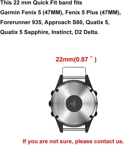 LDFAS Fenix 6 Pro/5 Plus Band, 22mm Stainless Steel Metal Quick Release Easy Fit Watch Strap with Double Button Clasp Compatible for Garmin Fenix 5 5 Plus 6 6Pro/Forerunner 935/945 Smartwatch, Black in Saudi Arabia