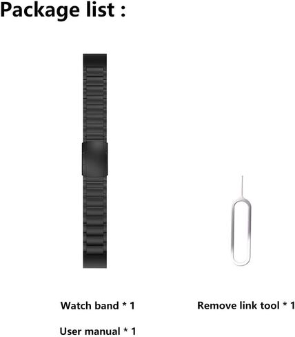 LDFAS Fenix 6 Pro/5 Plus Band, 22mm Stainless Steel Metal Quick Release Easy Fit Watch Strap with Double Button Clasp Compatible for Garmin Fenix 5 5 Plus 6 6Pro/Forerunner 935/945 Smartwatch, Black in Saudi Arabia