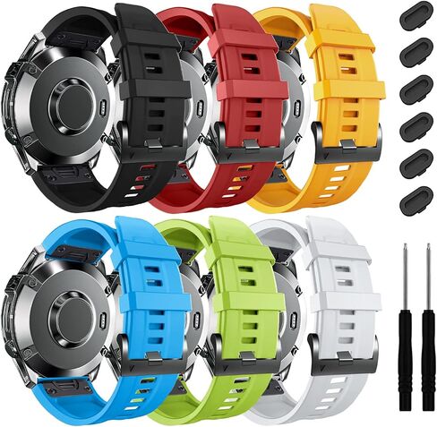 ZPJPPLX شريط سيليكون سريع الملاءمة 22 مم لـ Garmin Fenix ​​7 Pro/7/6 Pro/6/5 Plus/5، أشرطة بديلة رياضية لـ Forerunner 965/955/945/935/Approach S70 47 مم in Kuwait