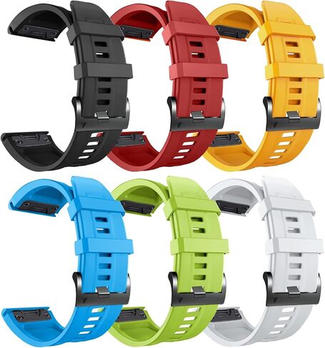 ZPJPPLX شريط سيليكون سريع الملاءمة 22 مم لـ Garmin Fenix ​​7 Pro/7/6 Pro/6/5 Plus/5، أشرطة بديلة رياضية لـ Forerunner 965/955/945/935/Approach S70 47 مم in Kuwait