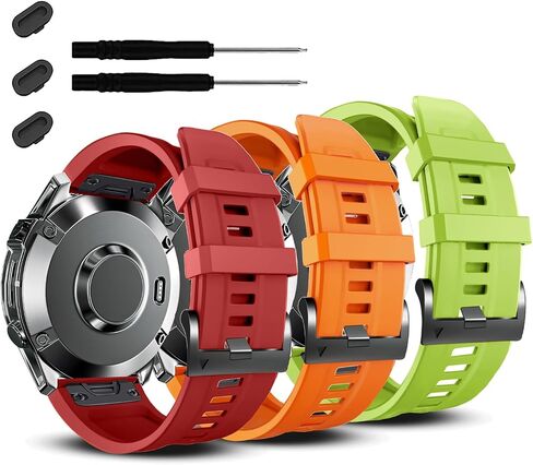 ZPJPPLX شريط سيليكون سريع الملاءمة 22 مم لـ Garmin Fenix ​​7 Pro/7/6 Pro/6/5 Plus/5، أشرطة بديلة رياضية لـ Forerunner 965/955/945/935/Approach S70 47 مم in Kuwait