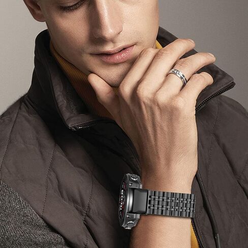 ZPJPPLX سوار ساعة معدني 22 مم لـ Garmin Fenix ​​7 Pro/7/6 Pro/6، حزام Quickfit من الفولاذ المقاوم للصدأ لـ Fenix ​​5 Plus/5/Forerunner 965/955/945/935/Descent G1/Approach S62/Quatix5 in Kuwait