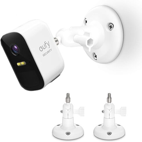 حامل تثبيت على الحائط من VOMENC متوافق مع Eufycam 2c، وEufycam 2، وEufycam E وغيرها من الموديلات المتوافقة مع Eufycams، 1/4 بوصة برغي Eufycam يتصاعد على الحائط (عبوتان، أبيض) in Kuwait