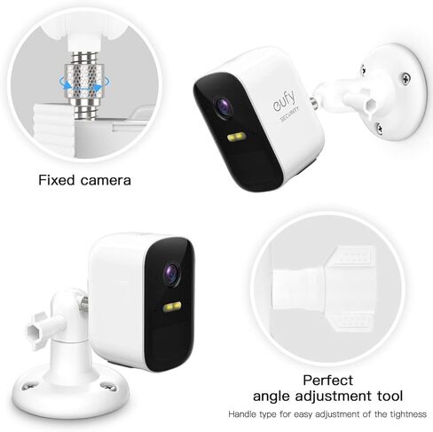 حامل تثبيت على الحائط من VOMENC متوافق مع Eufycam 2c، وEufycam 2، وEufycam E وغيرها من الموديلات المتوافقة مع Eufycams، 1/4 بوصة برغي Eufycam يتصاعد على الحائط (عبوتان، أبيض) in Kuwait