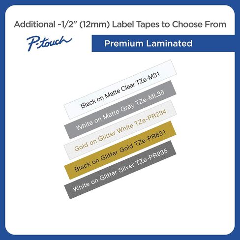 Brother Extra Strength Tape, Black on White, 12mm (TZeS231) in Saudi Arabia