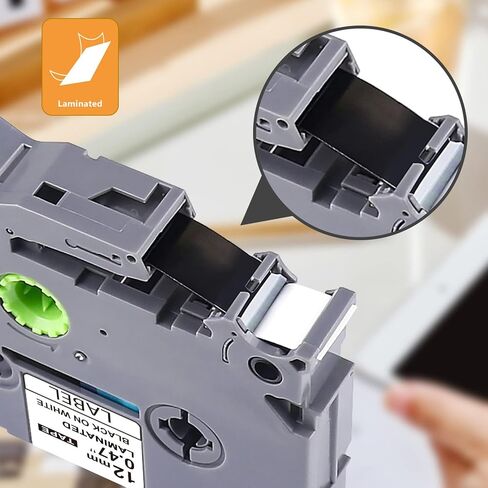 شريط ملصقات BOYEEZON for Brother P Touch TZe-231 مقاس 12 مم 0.47 أبيض in Kuwait