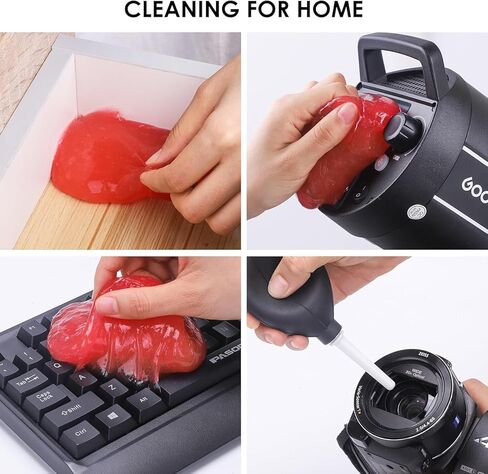 جل تنظيف السيارة من بيدي، 4 عبوات من مجموعات التنظيف العالمية لأداة تفصيل السيارة، معجون تنظيف السيارة القابل لإعادة الاستخدام للوحة مفاتيح الكمبيوتر، فتحة تهوية السيارة، لوحة القيادة، منفضة سجائر in Kuwait