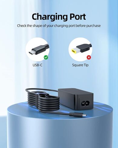 Chromebook Charger for Lenovo Chromebook, (UL Safety Certified), USB C, 45W, Fast Charging in Saudi Arabia