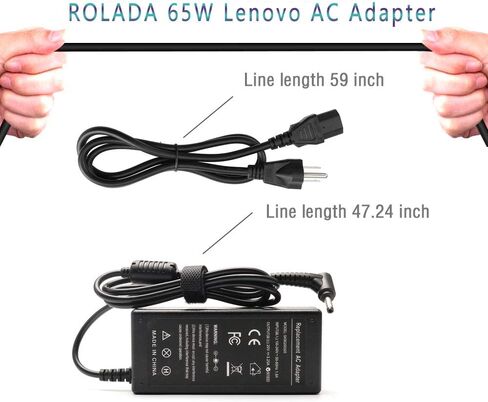 65W AC Adapter Laptop Wall Charger for Lenovo IdeaPad Flex 4 5 6 1470 1480 1570 1580 Lenovo Ideapad 110 110s 310 320 330 330s 510 520 530s 710sYOGA 710 510 Laptops Power Supply Cord in Saudi Arabia