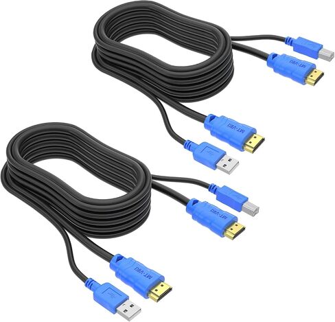 MT-VIKI 2 حزم USB HDMI KVM كابل 10ft 4K HDMI USB A إلى HDMI USB B سلك مزدوج لمفتاح KVM القياسي 10ft in Kuwait