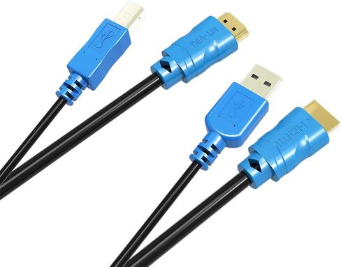 MT-VIKI 2 حزم USB HDMI KVM كابل 10ft 4K HDMI USB A إلى HDMI USB B سلك مزدوج لمفتاح KVM القياسي 10ft in Kuwait