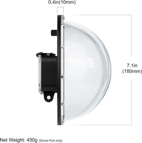 Waterproof Dome Housing Case for GoPro 8 with Front Screen Window, Floating Hand Grip, Trigger Underwater Diving Snorkeling Dome Port Photography Accessories for GoPro Hero 8 Black in Saudi Arabia