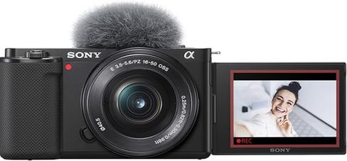 Sony ZV-E10 Mirrorless Camera with 16-50mm Lens, 128GB Extreem Speed Memory,.43 Wide Angle & 2X Lenses, Case. Tripod, Filters, Hood, Grip,Spare Battery & Charger, Editing Software Kit -Deluxe Bundle in Saudi Arabia