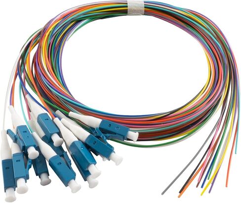 SC/UPC Fiber Optic Pigtail, 1.5 Meter 12 Strand Single Mode SC/UPC Square Head Fiber Optic Pigtail, Color Coded- 0.9mm for Networks Communication System in Kuwait