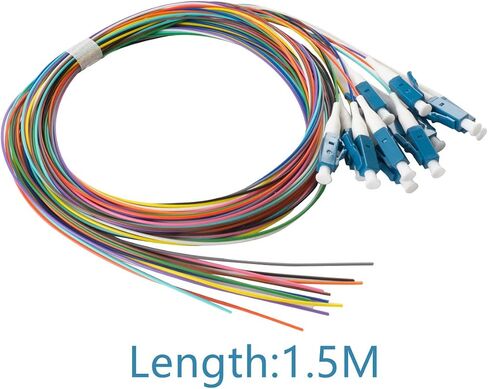SC/UPC Fiber Optic Pigtail, 1.5 Meter 12 Strand Single Mode SC/UPC Square Head Fiber Optic Pigtail, Color Coded- 0.9mm for Networks Communication System in Kuwait