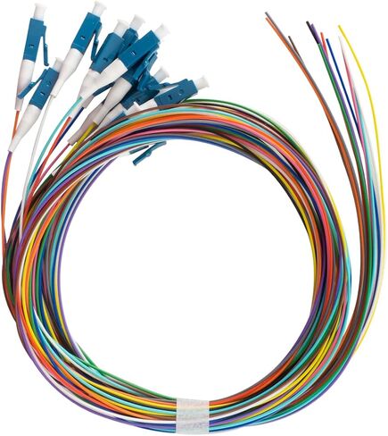 SC/UPC Fiber Optic Pigtail, 1.5 Meter 12 Strand Single Mode SC/UPC Square Head Fiber Optic Pigtail, Color Coded- 0.9mm for Networks Communication System in Kuwait