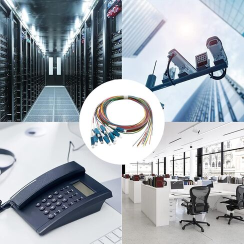 SC/UPC Fiber Optic Pigtail, 1.5 Meter 12 Strand Single Mode SC/UPC Square Head Fiber Optic Pigtail, Color Coded- 0.9mm for Networks Communication System in Kuwait