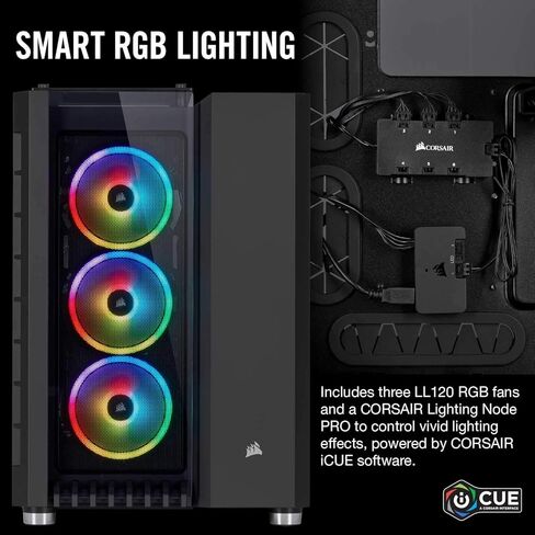 CORSAIR Crystal Series 680X RGB High Airflow Tempered Glass ATX Smart Case, White in Kuwait