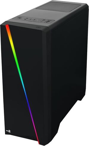 برج متوسط ​​AeroCool Cylon RGB مع نافذة جانبية من الأكريليك، أسود وذكي 430 وات 80+ طاقة مستمرة سوداء ATX 12V V2.3/EPS 12V مصدر طاقة PFC نشط PS-SPD-0430NPCWUS-W in Kuwait