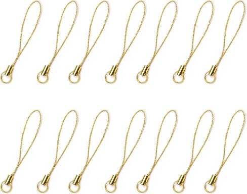 MOTZU 300 قطعة فضية اللون بحبل أسود للهاتف الخلوي حزام حلقي مقسم، مشبك جراد البحر، حزام سلك الوهق للهاتف الخلوي المحمول/Mp3/Mp4/محرك فلاش USB/ساحر/حلقة مفاتيح وأكثر من ذلك، 2.36 بوصة in Kuwait