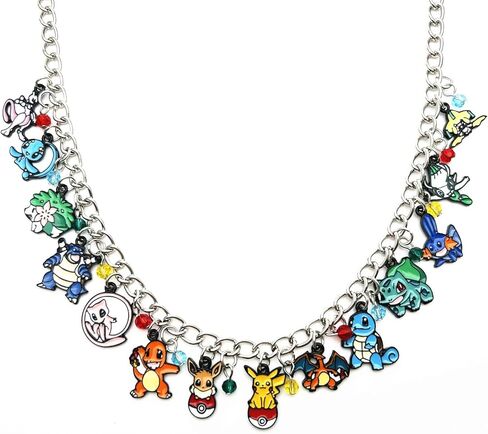 TKLPP Evolutions Charm Necklace Anime Cartoon Metal Necklace Gifts for woman girl in Kuwait