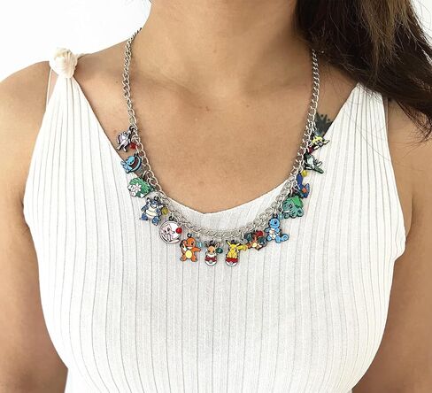 TKLPP Evolutions Charm Necklace Anime Cartoon Metal Necklace Gifts for woman girl in Kuwait