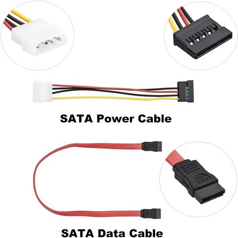 اورتوب كيبل محول ساتا / باتا/اي دي اي الى USB 2.0 للقرص الصلب HDD SSD 2.5 انش 3.5 انش مع مصدر طاقة تيار متردد خارجي، متوافق مع جميع انظمة الكمبيوتر واللابتوب والكمبيوتر المكتبي وماك in Kuwait