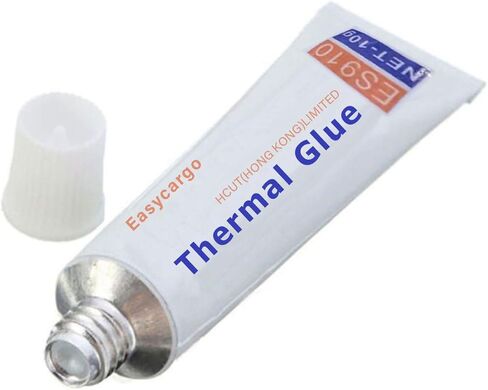 Easycargo 100pcs VRM 9mm Heatsink Kit + 10g Thermal Conductive Adhesive Silicone Glue, Small Mini Cooler Heat Sink for Cooling VRM GPU Motherboard Stepper Driver MOSFET Voltage Regulators 9mmx9mmx5mm in Saudi Arabia