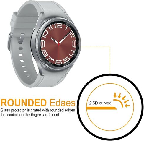 Supershieldz (3 عبوات) مصمم لساعة Samsung Galaxy Watch 6 Classic (47 ملم) واقي شاشة من الزجاج المقوى، مضاد للخدش، خالٍ من الفقاعات in Kuwait