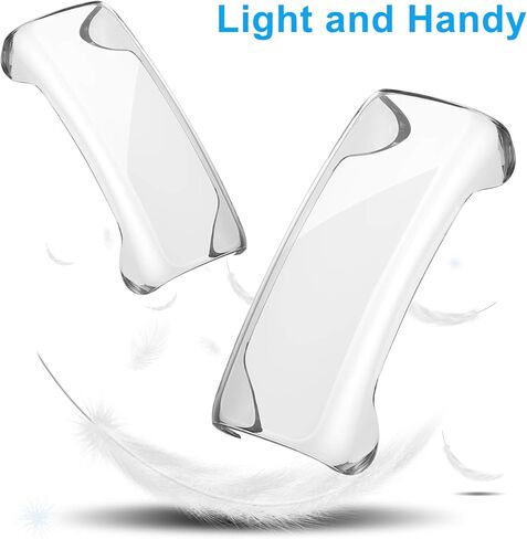 واقي شاشة NANW مكون من 3 قطع متوافق مع Fitbit Inspire 2 (ليس من أجل Inspire/Inspire HR)، جراب حماية شامل من البولي كربونات مطلي بغطاء مضاد للخدش وغطاء ممتص للصدمات للساعة الذكية Inspire 2 in Kuwait