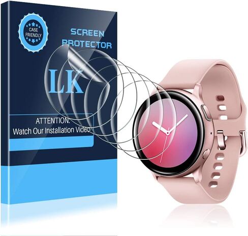 LK 6 Pack Samsung Galaxy Watch 5 40mm / Galaxy Watch 4 40mm / Galaxy Watch Active 2 40mm, [UPGRADE] Max Coverage, HD Clear Soft film, Smart Watch film for Galaxy Watch 40mm, Anti-Scratch Self-Healing in Saudi Arabia